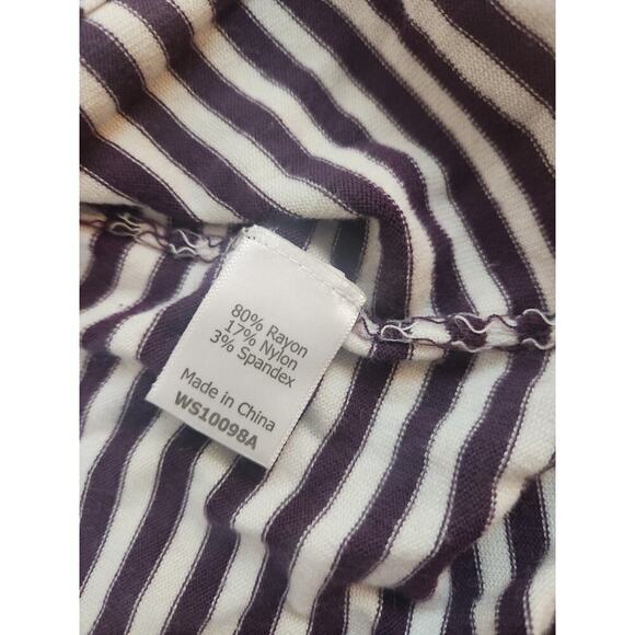 Market & Spruce womens sweater sz XL maroon cream strips long sleeve - Picture 7 of 9